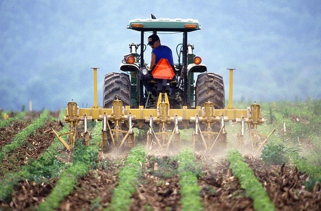 traktor na poli